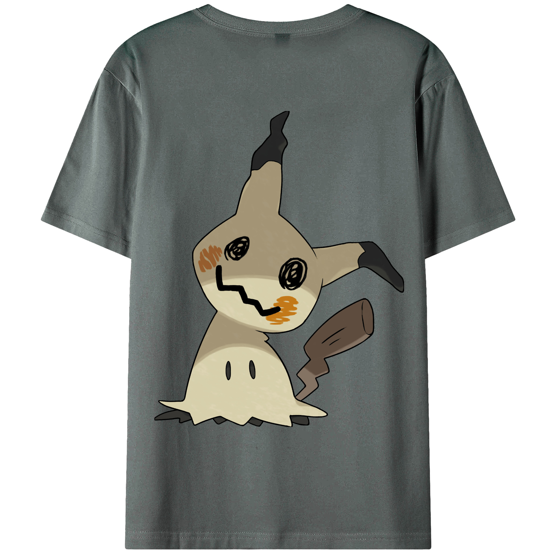 （画像用） ポケットモンスター Pokémon 綿100％ メンズ半袖Tシャツ（バックプリント） 通気性